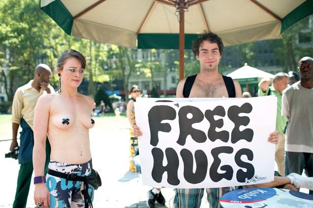 Topless Day in Bryant Park last year.